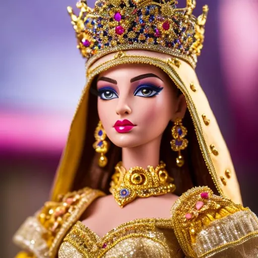 Prompt: Highest quality picture of a very detailed sicilian  
Barbie princess