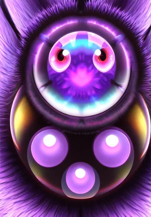 Prompt: UHD, , 8k,  oil painting, Anime,  Very detailed, zoomed out view of character, HD, High Quality, Anime, Pokemon, Venonat is an insect Pokémon with a spherical body covered in purple fur and two purple & pink hexagonal compound eyes. The fur releases a toxic liquid and it spreads when shaken violently off their bodies. A pink pincer-like mouth with two teeth, stubby forepaws, and a pair of two-toed feet are visible through its fur. Its limbs are light tan. There is also a pair of white antennae sprouting from the top of its head. However, the most prominent feature on its face are its large, red compound eyes. Venonat's highly developed eyes act as radar units and can shoot powerful beams.

Venonat can be found in dense temperate forests, where it will sleep in the hole of a tree until nightfall. It sleeps throughout the day because the small insects it feeds on appear only at night. Both Venonat and its prey are attracted to bright lights.

Pokémon by Frank Frazetta