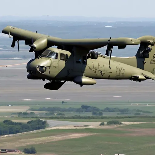Prompt: An army airplane that looks like a calzone 