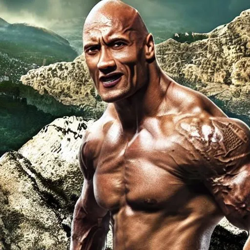 Prompt: HD The Rock Image