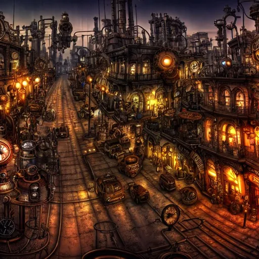 steampunk city 8k HDR | OpenArt