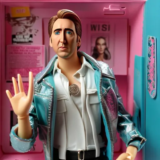 Prompt: Nic cage barbie