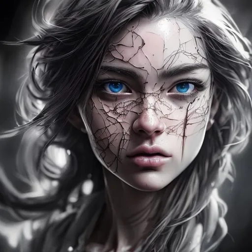 Prompt: (masterpiece) (hyper realistic) (8K) (detailed photography) (epic composition) (epic proportion) instagram able, centered, extremely detailed face, extremely detailed eyes, extremely detailed clothes, an artist, show me a woman draw style, tattoo art, clear face, crystal clear eyes, paperdraw, blossom, wavy hair, long hair.