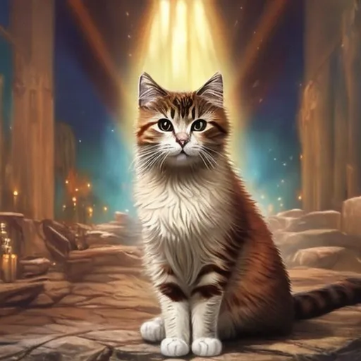 Prompt: actual photo of cat jesus, surprise me