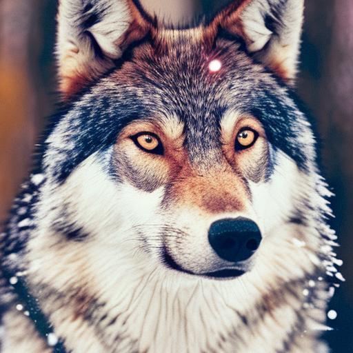 hyper-realistic wolf with detailed eyes close up in... | OpenArt