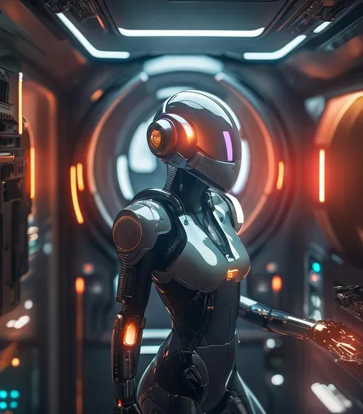 Prompt: ((best quality)), ((masterpiece)), ((realistic)), (detailed) illustration photographic , a spaceship pilot in a latex suit with robotic limbs, laying down in a pod, in a cyberpunk setting, cyborg, implants, high details, realistic, photorealism, 8k, perfect composition, hd octane render ,high resolution scan, masterpiece, hyperrealism, delicate detailed complex, highly detailed, intricate detailed, volumetric lighting, light reflection, highly detailed concept art, trending on artstation, vivid colors,
(((close up face shoot))), dim lights, 8k uhd, realistic, Nikon z9, raytracing, focus face, (sharpness:2. 0)