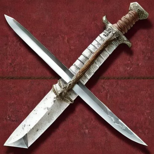 Prompt: Ancient sword used in battle