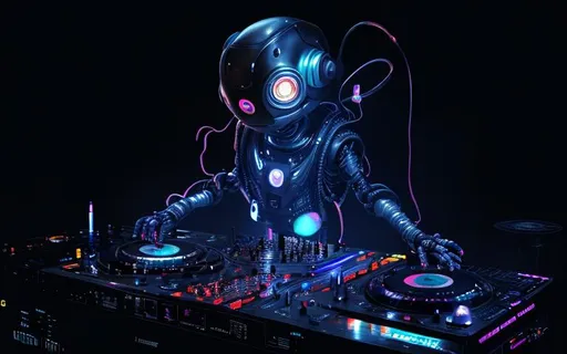 Prompt: ai Robot as a dj with dancing happy people, perfect composition, hyperrealistic, super detailed, 8k, high quality, trending art, trending on artstation, sharp focus, studio photo, intricate details, highly detailed, cyberpunk, by greg rutkowski
