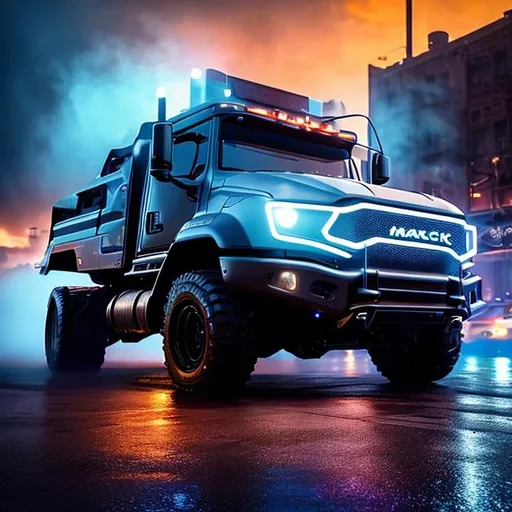 Prompt: Mack R600, 8k, front, full body, Epic action pose, epic Instagram, solar, psychedelic, fog, dusk, Twilight, hyperdetailed, intricately detailed, hyper-realistic, fantastical, intricate detail, WIDESCREEN, complementary colors, concept art, masterpiece, NEON oil painting, heavy strokes, splash arts, Wide Angle, Perspective, Double-Exposure, Light, NEON BLACK Background, Ultra-HD, Super-Resolution, Massive Scale, Perfectionism, Soft Lighting, Ray Tracing Global Illumination, Translucidluminescence, Crystalline, Lumen Reflections, in a symbolic and meaningful style, symmetrical, intricate detail, high quality, high detail, masterpiece, intricate facial detail, high quality, detailed face, intricate quality, intricate eye detail, highly detailed, high resolution scan, intricate detailed, highly detailed face, Very detailed, high resolution