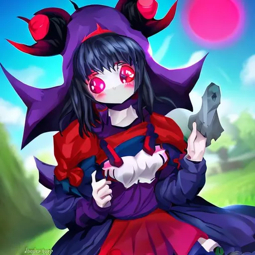 Prompt: Loli dark jester
