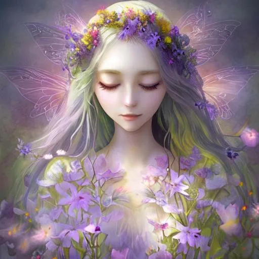 Fairy Goddess Of Wildflowers Ethereal,dreamscape, Mu