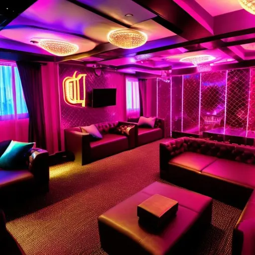 Prompt: VIP room in club