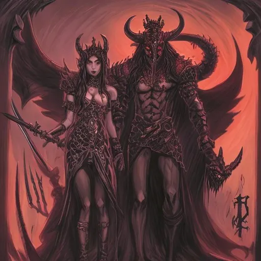 demon queen and king asmodeus | OpenArt