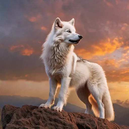 silver wolf with blue eyes howling