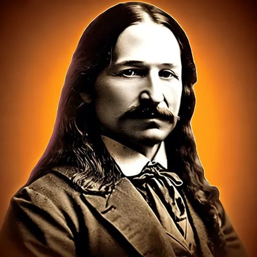 Prompt: Wild Bill Hickok profile picture but his eyes are the bitcoin logo