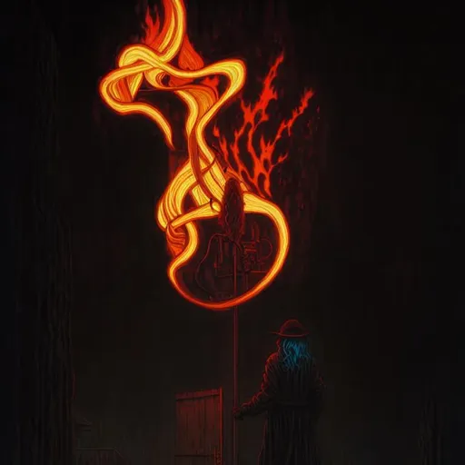 Prompt: The fire within By Dan Mumford Dan Witz
