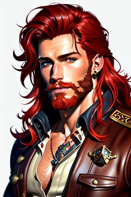 portrait of a young ruggedly handsome but charming p...