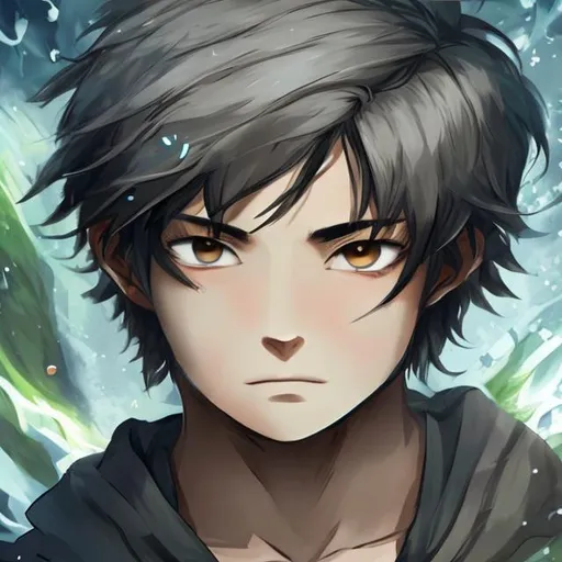 Prompt: detailed face, anime boy, with earth 
element