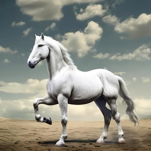 Prompt: And I looked, and behold, a white horse. He who sat on it had a bow; and a crown was given to him, and he went out conquering and to conquer.