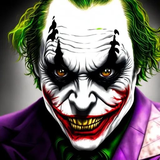 A detailed Joker smile with burning red eyes that ar... | OpenArt