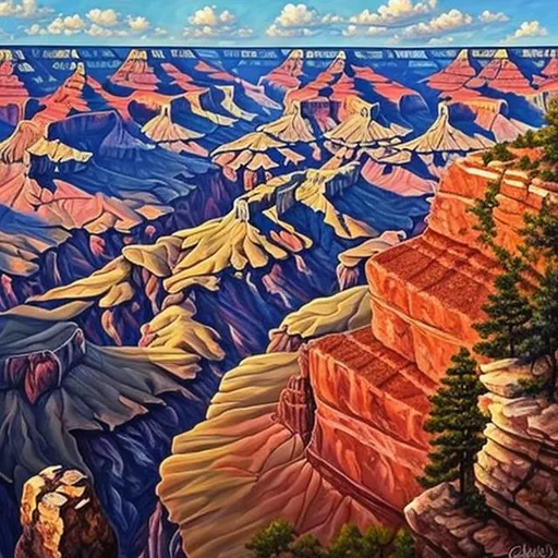 Prompt: beautiful oil painting of the grand canyon 