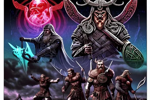 Prompt: Viking face