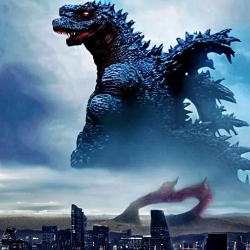 Prompt: godzilla bleeds