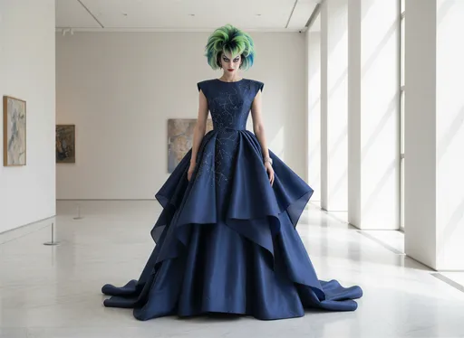 Prompt: @Oqn0DzVEnZfTXAgJbwno dressed with dior haute couture dress