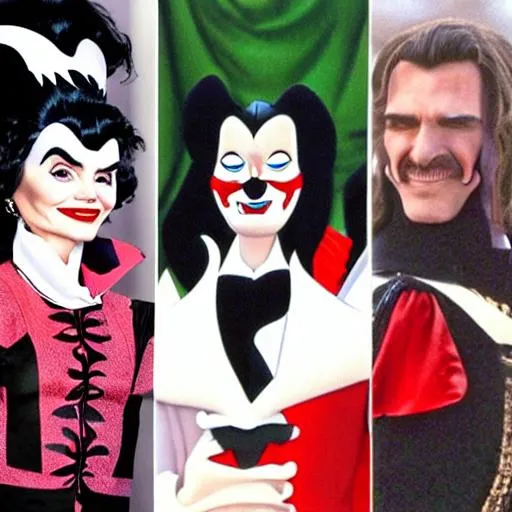 Prompt: A Disney villain whose parents are cruella deville and Captain Hook.