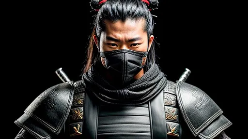 Prompt: Intricately detailed Samurai in Dark grey and Black Colors, Wearing a Oni half Mask on his face, Ronin, Photorealistic, Film Quality, Filmic, Hyperrealistic, Hyperdetailed, Japanese Aesthetic, Beautiful Sword Detail, Striking eyes, Inspired by a young Hiroyuki Sanada, dynamic lighting, Striking, Action pose, Movie Quality