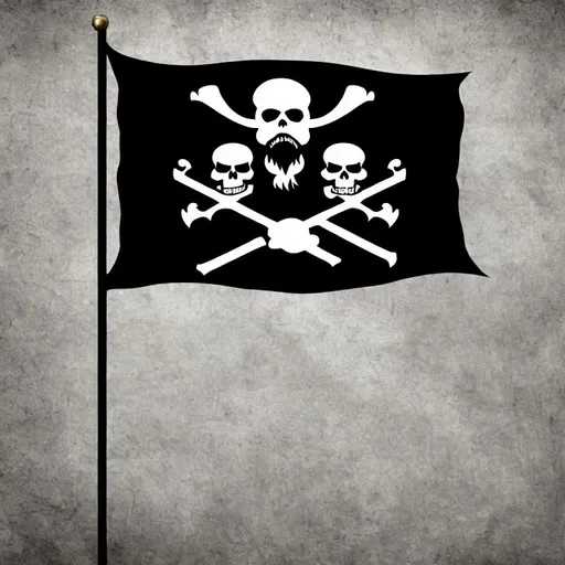 Prompt: pirate flag like black beard's