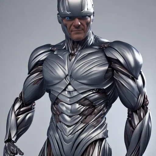 Prompt: Muscular lron man suit. 3d rendered. 4K. Ultra realistic
