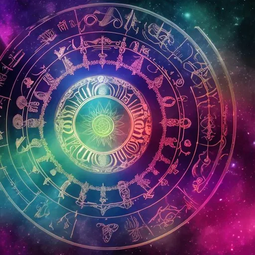 Prompt: mystic, magical astrology background