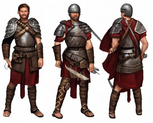 Prompt: roman soldier for a D&D character