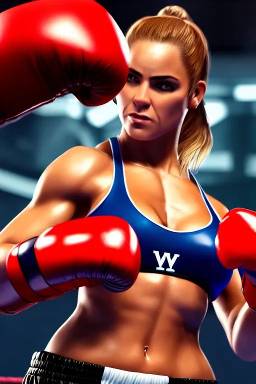 Female Boxer Wearing Gloves Posing In Boxing Studio Stock Photo, Picture  and Royalty Free Image. Image 96504090.
