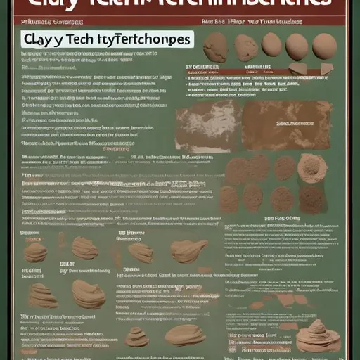 Prompt: clay techniques poster