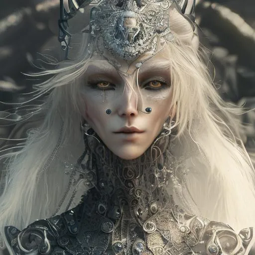 Prompt: Anthropomorphic garudawitch, portrait, finely detailed armor, cinematic lighting, intricate filigree metal design, 4k, 8k, unreal engine, octane render