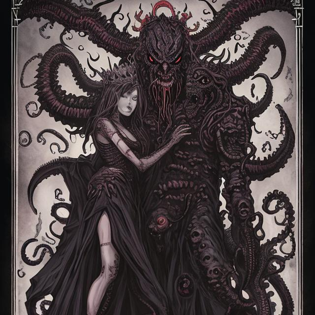 Lovecraftian Demon Queen And King Asmodeus 