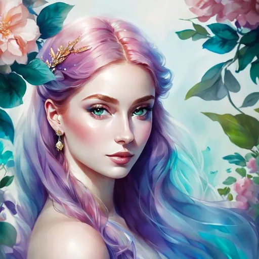 Prompt: a beautiful mermaid with pale skin  , 4k,  facial closeup



