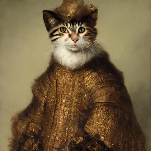 Cat in Modern Finery, by Leonardo da Vinci | OpenArt