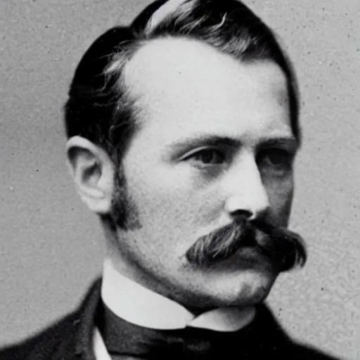 Prompt: the face of a wealthy 1892 british capitalist age 36 in a black suit. no mustache. Must have stubble beard.