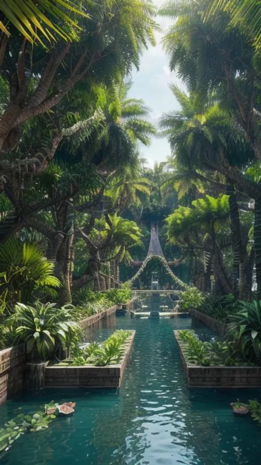 Prompt: Sattelite view,tropical Water maze,Designed with water,Waterways and canals,Confusing, Maze-like,Complex,Branched,Thoughtful,Puzzling,extremly insanely epic and stunning,insanely detailed,cinematic lighting,insanely intricate,hdr,4k,8k,unreal engine,octane render"
