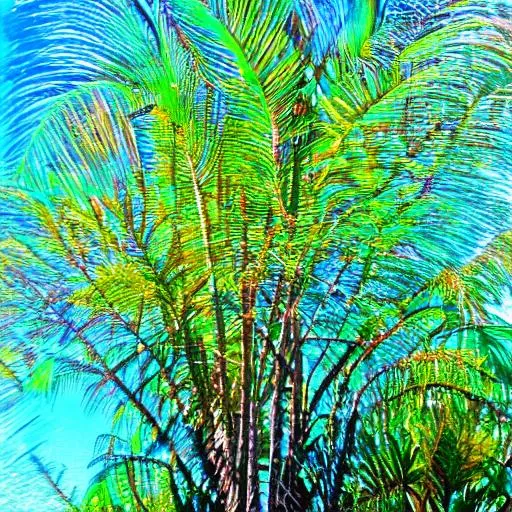 Prompt: Mangrove Palm Impressionist