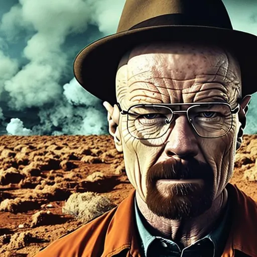 Prompt: Walter white in hell