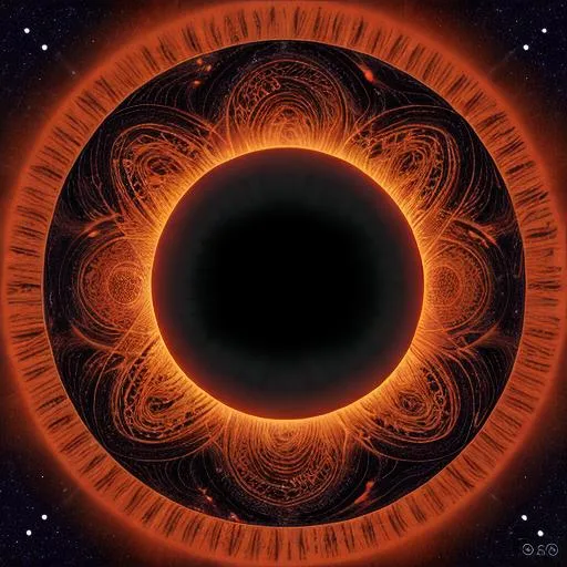 Prompt: Intergalactic  supermassive black sun 