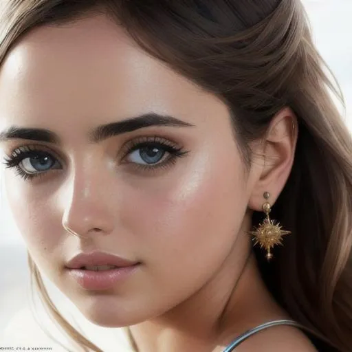 Prompt: Portrait of ana de armas with cute face, outer space, perfect composition, hyperrealistic, super detailed, 8k, high quality, trending art, trending on artstation, sharp focus, studio photo, intricate details, highly detailed, by greg rutkowski 