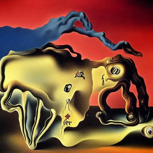 Salvador Dali's Painting of the Death by Democrat | OpenArt