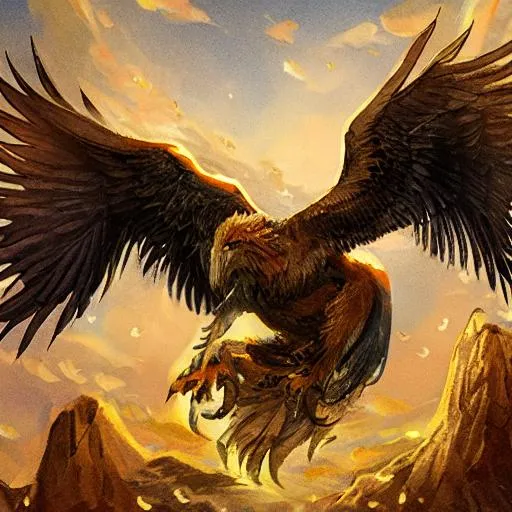 Prompt: 
The Griffin is a mythical creature known as a half-eagle, half-lion in various cultures. In legends and folklore, the beast guards the gold of the kings, as well as other priceless possessions.