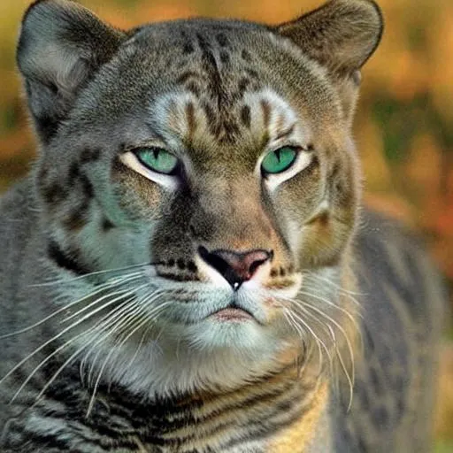 Prompt: Big Cats with jade green eyes
