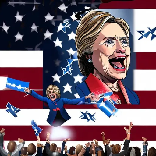 Prompt: photorealistic Hillary Clinton winning the xgames
